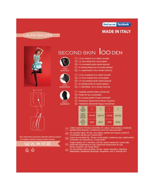 Dres dama Second Skin 100 DEN Laura baldini