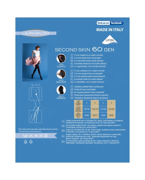 Dres dama Second Skin 60 DEN Laura Baldini