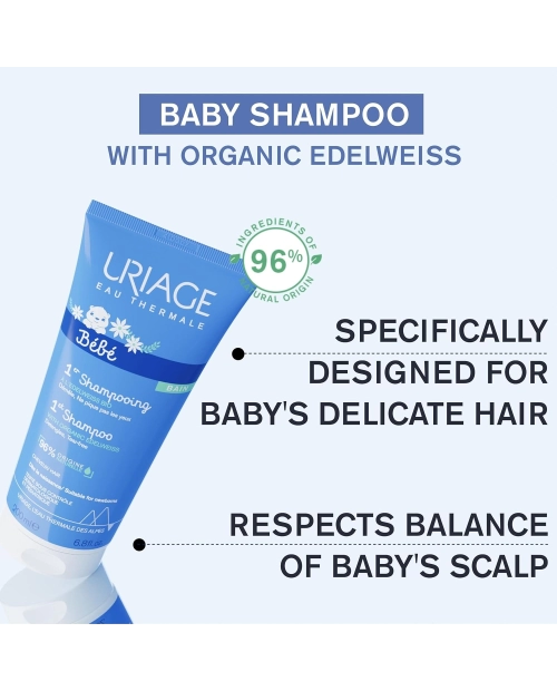 Sampon pentru copii 1er Bebe, 200 ml, Uriage