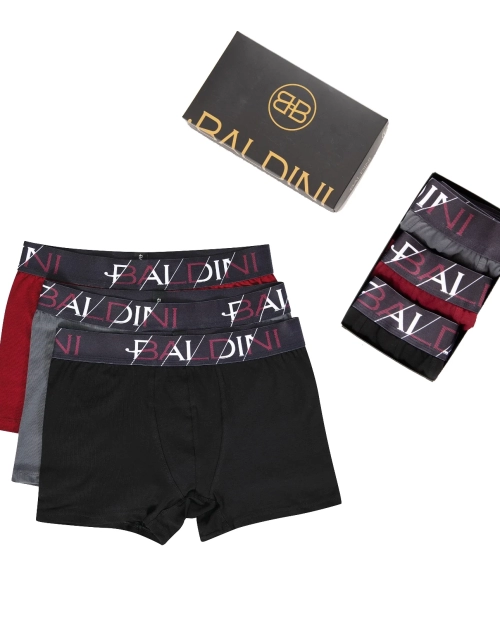 Set 3 boxeri  din bumbac Laura Baldini - HIGHLIGHT