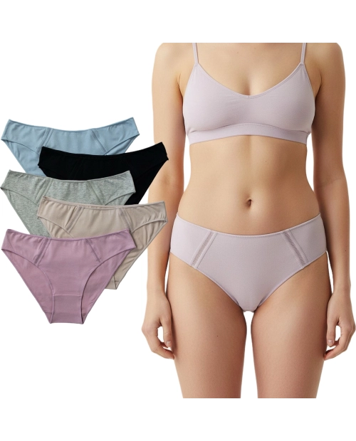 Chiloți Bikini din Bumbac Organic - Set 5 bikini