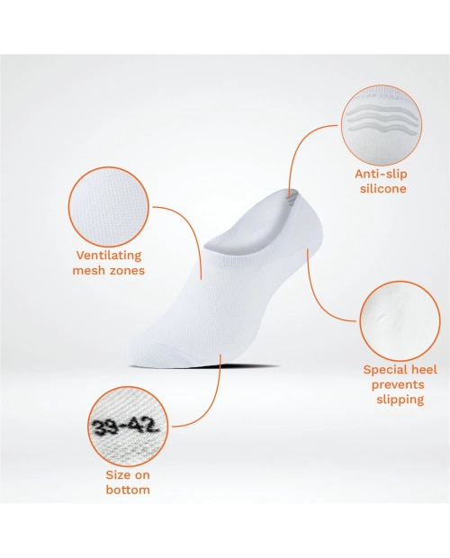 Set Șosete invizibile tip tălpici din bumbac cu silicon anti-alunecare 2