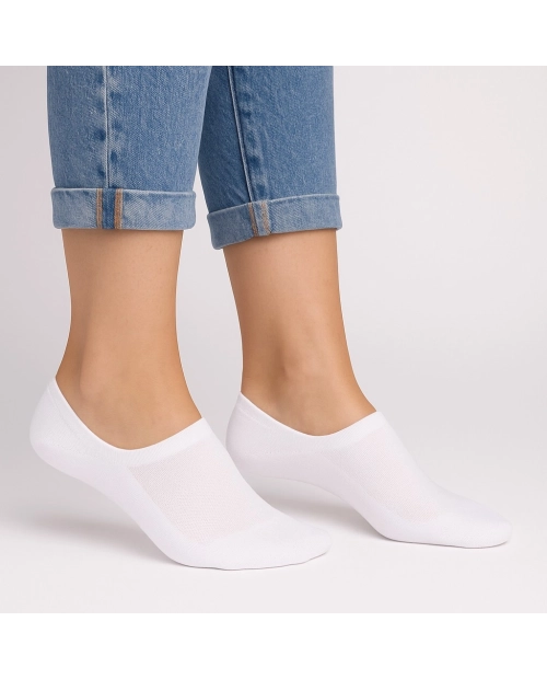 Set Șosete invizibile tip tălpici din bumbac cu silicon anti-alunecare