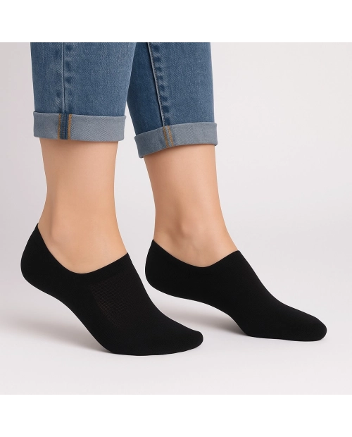 Set Șosete invizibile tip tălpici din bumbac cu silicon anti-alunecare