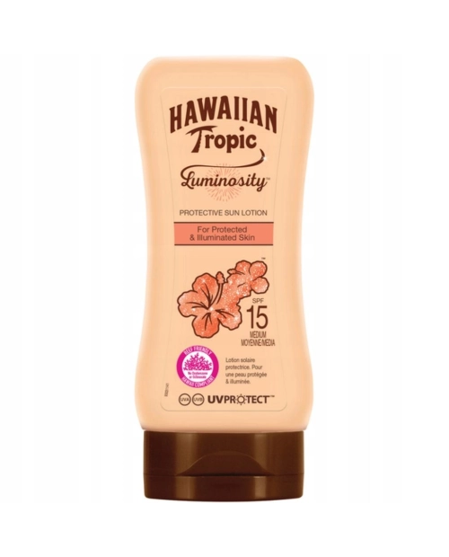 Loțiune protecție solară Hawaiian Tropic Luminosity SPF 15, rezistentă
