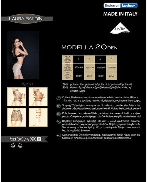 Ciorapi modelatori MODELLA 20 DEN Laura Baldini