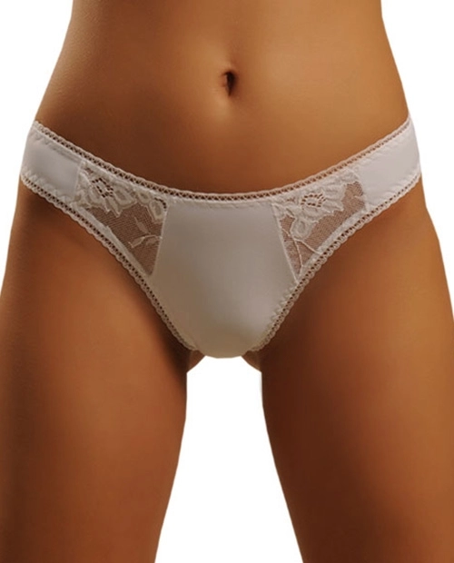 Chiloti tanga microfibra si dantela